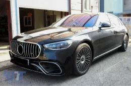 Un pacchetto di design tipo S63 adatto per Mercedes Classe S W223 dopo il 2020 con elementi in cromo fumé-image-6141981