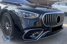 Un pacchetto di design tipo S63 adatto per Mercedes Classe S W223 dopo il 2020 con elementi in cromo fumé-image-6141982