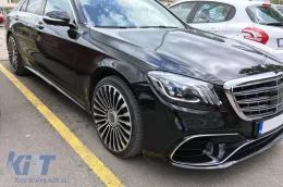 Un pacchetto di design tipo S63 adatto per Mercedes S-Class W222 2017-2020, con fari, fanali posteriori, minigonne per passo lungo-image-6235967