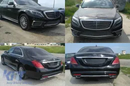 Un pacchetto di design tipo S65 adatto per Mercedes Classe S W222 2013-2017, con longheroni laterali lunghi-image-6137753