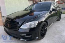 Un pacchetto di design tipo S65 adatto per Mercedes Classe S W221 2006-2013 per passo corto e lungo, senza minigonne laterali-image-6265329