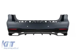 Un pack design type 63 adapté pour Mercedes GLS X166 2015-2018 avec éléments chromés et sorties d'échappement-image-6265409