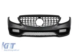 Un pack design type C63 adapté pour Mercedes Classe C W205 berline, S205 break 2013-2019 pour le modèle avec pare-chocs arrière standard-image-6141745