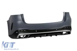 Un pack design type GLE63 adapté pour Mercedes GLE SUV W167 2019-2023, avec des éléments chromés, des phares LED et des feux arrière LED-image-6150695