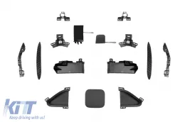 Un pack design type GLE63 adapté pour Mercedes GLE SUV W167 2019-2023, avec des éléments chromés, des phares LED et des feux arrière LED-image-6150710