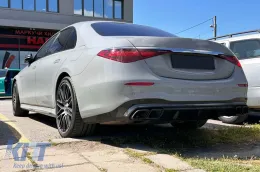 Un pack design type S63 adapté pour la Mercedes Classe S W223 à empattement long après 2020 avec des éléments en chrome fumé-image-6142179