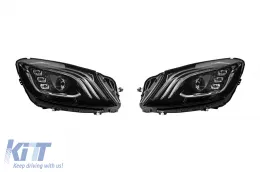 Un pack design type S63 adapté pour Mercedes S W222 2013-2017 avec phares, feux arrière, grille, bas de caisse pour empattement long-image-6140840