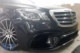 Un pack design type S63 adapté pour Mercedes Classe S W222 2017-2020 avec phares LED, sans jupes latérales-image-6140906
