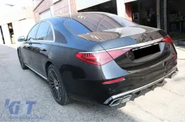 Un pack design type S63 adapté pour Mercedes Classe S W223 après 2020 avec des éléments en chrome fumé-image-6141983