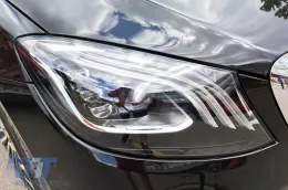 Un pack design type S63 adapté pour Mercedes S-Class W222 2017-2020, avec phares, feux arrière, jupes latérales pour empattement long-image-6235968