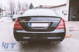 Un pack design type S65 adapté pour Mercedes S-Class W221 à empattement long 2006-2013 avec jupes latérales-image-6237528