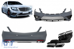 image-25-Un package de design type S63 adapté pour Mercedes Classe S W222 2013-2017, sans jupes latérales