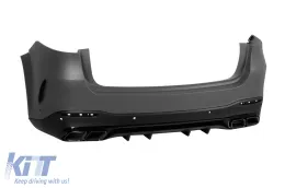 Un paquete de diseño tipo 63 adecuado para Mercedes GLE W167 2019-2023, después de 2024 con parrilla GT cromada/negra y salidas de escape negras-image-6139050