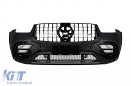 Un paquete de diseño tipo 63 adecuado para Mercedes GLE SUV W167 2018-2023, después de 2024 con elementos cromados y puntas cromadas-image-6265061