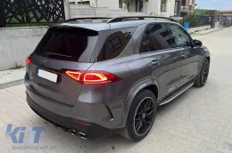 Un paquete de diseño tipo 63 adecuado para Mercedes GLE W167 SUV 2018-2023, después de 2024 con elementos cromados y puntas cromadas-image-6265216