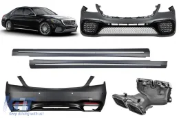 image-50-Un paquete de diseño tipo S65 adecuado para Mercedes Clase S W222 2017-2020, de distancia entre ejes larga