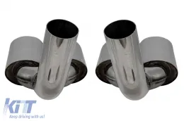 Un terminal de escape de estilo de diseño adecuado para Mercedes G-Class W463 1989-2018 cromado-image-6131280