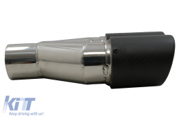 Universal Auspuff Schalldämpfer Tipp Kohlefaser Mattes Finish Linke Seite-image-6092338