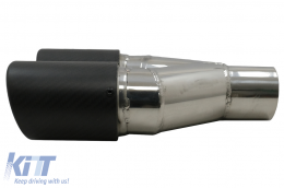 Universal Auspuff Schalldämpfer Tipp Kohlefaser Mattes Finish Linke Seite-image-6092339
