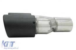 Universal Auspuff Schalldämpfer Tipp Matte Kohlefaser Einlass 5,8 cm Linke Seite-image-6080709