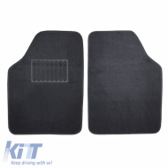 Universal Car Carpets Luxury Black 2 Pcs