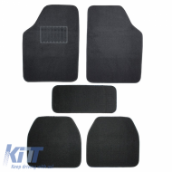 Universal Car Carpets Luxury Black 5 Pcs
