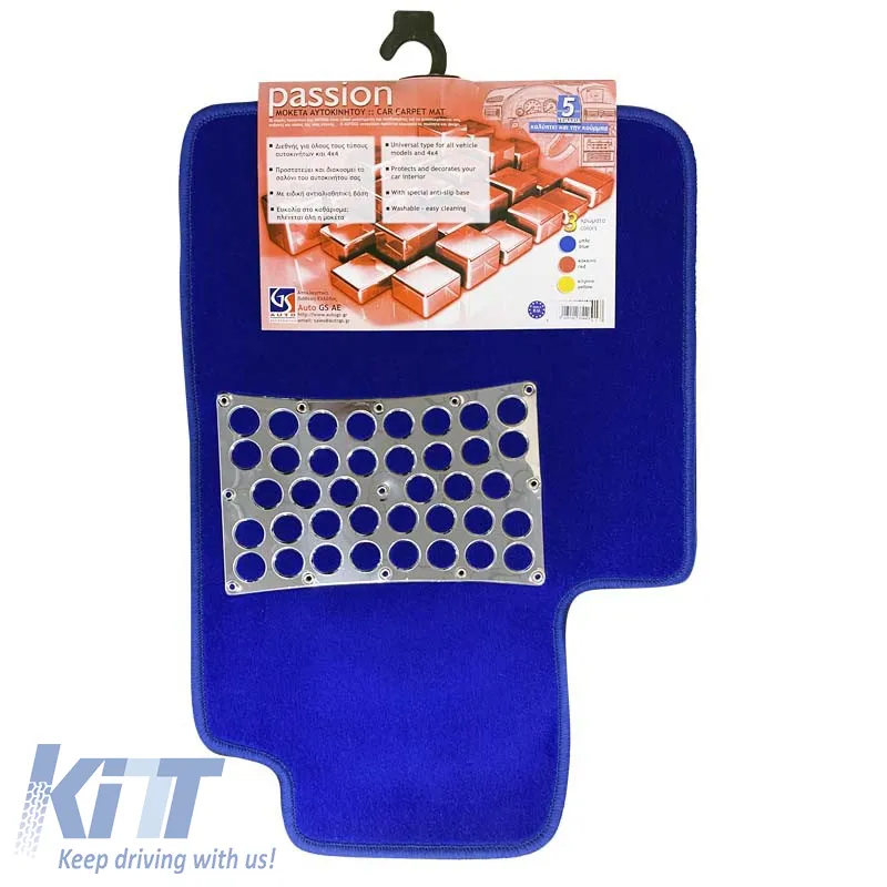 Universal Car Carpets Passion Blue 5 Pcs
