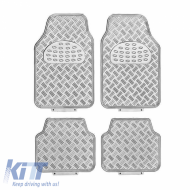 Universal Car Mats Aluminium Silver 4 Pcs