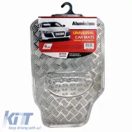Universal Car Mats Aluminium Silver 4 Pcs-image-6291254