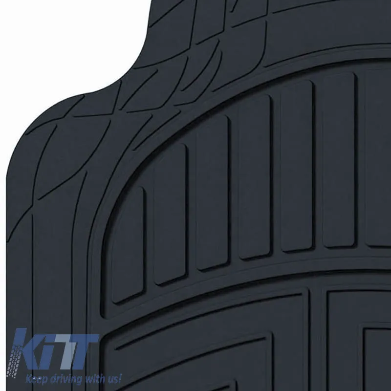 Universal Car Mats Premium Black 4 Pcs