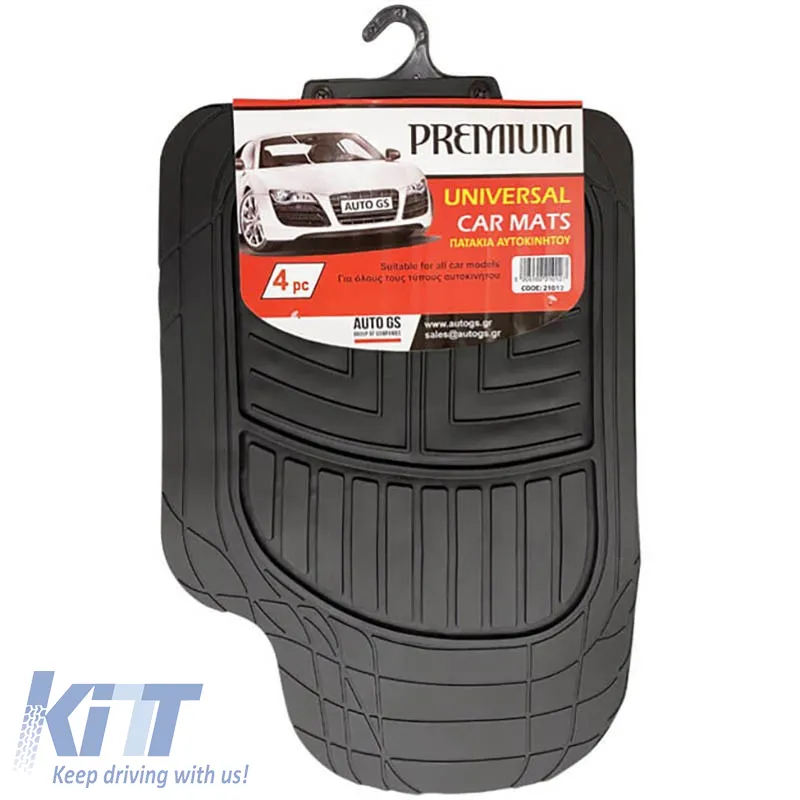 Universal Car Mats Premium Black 4 Pcs