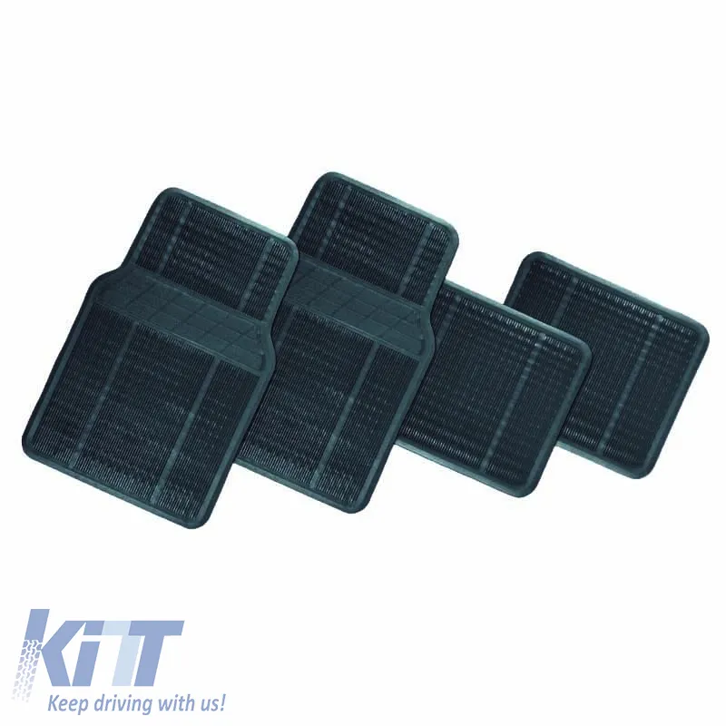 Universal Car Mats Slim Line Black 4 Pcs