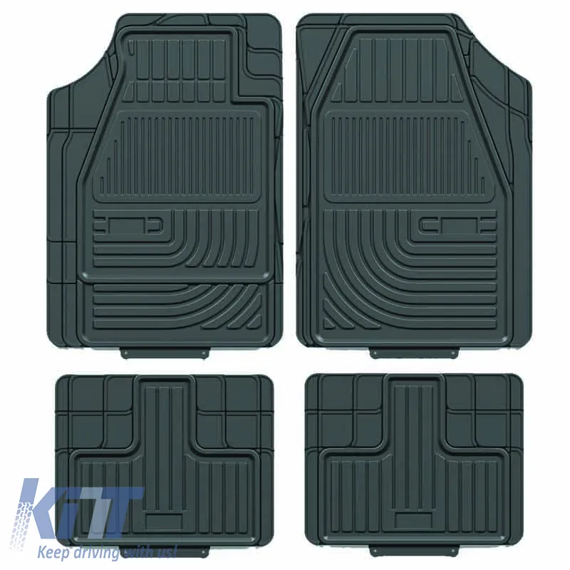 Universal Car Mats Smart Fit Black 4 Pcs