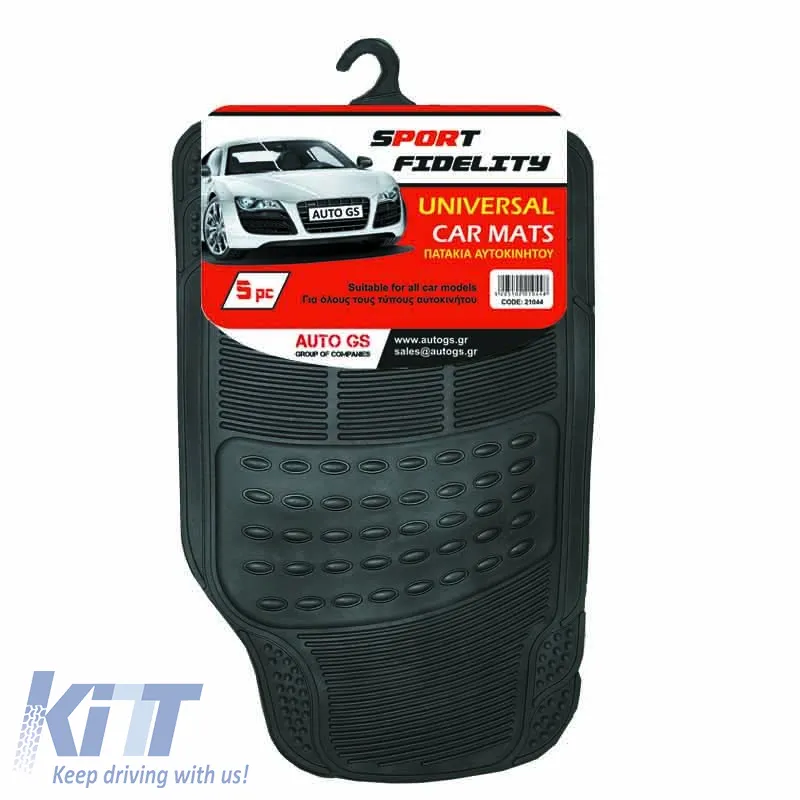Universal Car Mats Sport Fidelity Black 5 Pcs