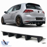 Universal Diffuser Attachment 5 Fins Black ABS Rear Add-on Tuning