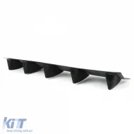 Universal Diffuser Attachment 5 Fins Black ABS Rear Add-on Tuning-image-6327393