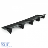 Universal Diffuser Attachment 5 Fins Black ABS Rear Add-on Tuning