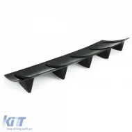 Universal Diffuser Attachment 5 Fins Black ABS Rear Add-on Tuning-image-6327394
