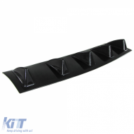 Universal Diffuser Attachment 5 Fins Black ABS Rear Add-on Tuning