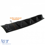 Universal Diffuser Attachment 5 Fins Black ABS Rear Add-on Tuning