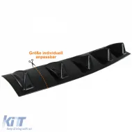 Universal Diffuser Attachment 5 Fins Black ABS Rear Add-on Tuning-image-6327398