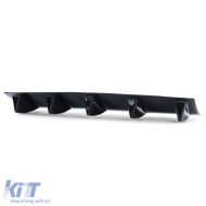 Universal Diffuser Attachment 5 Fins Gloss Black ABS Rear Extension Tuning