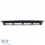 Universal Diffuser Attachment 5 Fins Gloss Black ABS Rear Extension Tuning