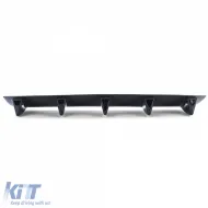 Universal Diffuser Attachment 5 Fins Gloss Black ABS Rear Extension Tuning-image-6327012