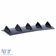 Universal Diffuser Attachment 5 Fins Gloss Black ABS Rear Extension Tuning