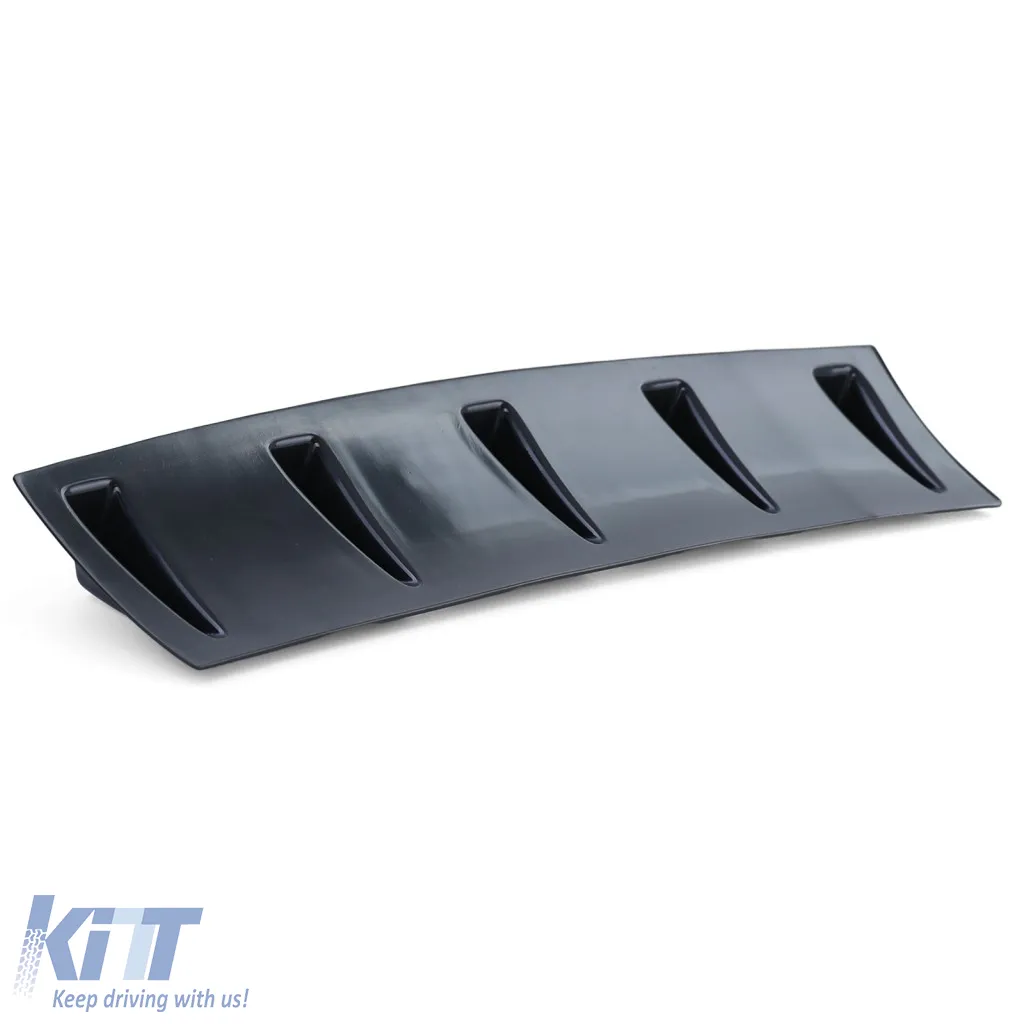Universal Diffuser Attachment 5 Fins Gloss Black ABS Rear Extension Tuning