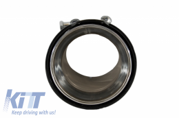 Universal Exhaust Muffler Tip Carbon Fiber Glossy Finish Inlet 6.3cm/2.48inch-image-6043960