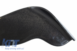 Universal Front Bumper Lip Spoiler Add On Extension Splitters Real Carbon-image-6043118