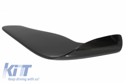 Universal Front Bumper Lip Spoiler Add On Extension Splitters Real Carbon-image-6043138