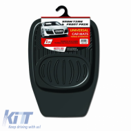 Universal Front Car Mats Black 2 Pcs